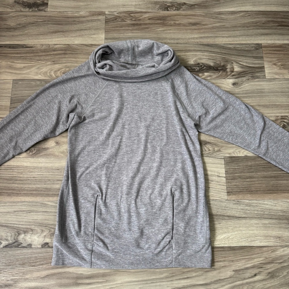 Lululemon Make a Move Long Sleeve Cowl Neck Pullover Heathered Gray - Picture 2 of 11